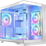 Modecom Panorama ARGB 5F Gaming Midi Tower Computer Case with Side Window White