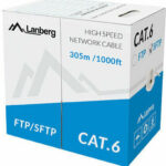 Lanberg S/FTP Cat.6 (Gigabit) Network Cable Ethernet Without Connectors 305m Gray