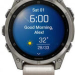 Garmin Fenix 8 Titanium 47mm Αδιάβροχο Smartwatch με Παλμογράφο (Sapphire, Titanium With Vented Titanium Bracelet)