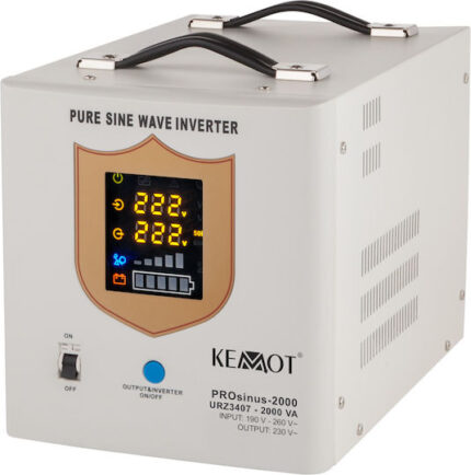 KEMOT PROsinus-2000 emergency power supply unit – a pure sine wave inverter with a 12V charging function  230V  2000VA/1200W
