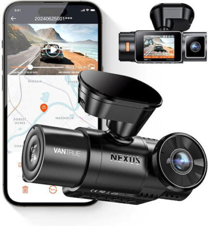 Vantrue 1080P Windshield Car DVR Set with Rear Camera with Adhesive Tape