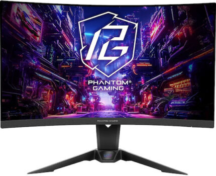 ASRock Phantom Gaming PG27QRT2A VA HDR Curved Gaming Monitor 27" QHD 2560x1440 180Hz with Response Time 5ms GTG