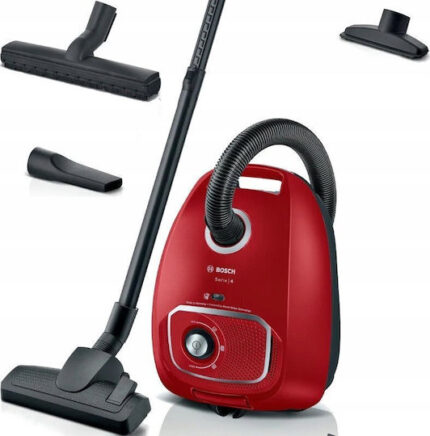 Bosch BGB41RD3H Ηλεκτρική Σκούπα 600W με Σακούλα 4lt Κόκκινη