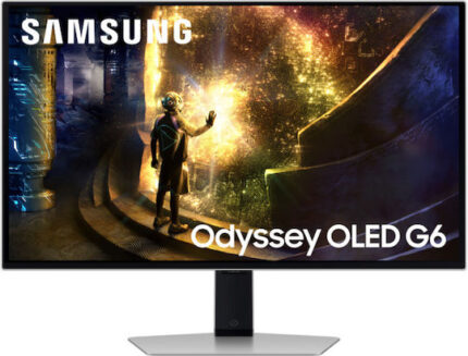 Samsung Odyssey G6 G61SD OLED HDR Monitor 27" QHD 2560x1440 240Hz with Response Time 0.03ms GTG Silver