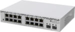 MikroTik Managed L2 Switch with 16 Gigabit (1Gbps) Ethernet Ports and 2 SFP Ports