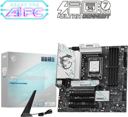 MSI B860M Gaming Plus WIFI Motherboard Micro ATX with Intel 1851 Socket