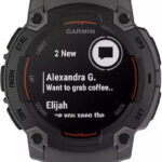 Garmin Instinct E 45mm Waterproof Smartwatch with Heart Rate Monitor (Black with Charcoal Band)