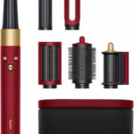Dyson HS08 Airwrap i.d. Straight + Wavy Ηλεκτρική Βούρτσα με Αέρα για Ίσιωμα και Μπούκλες 1300W Red Velvet/Gold
