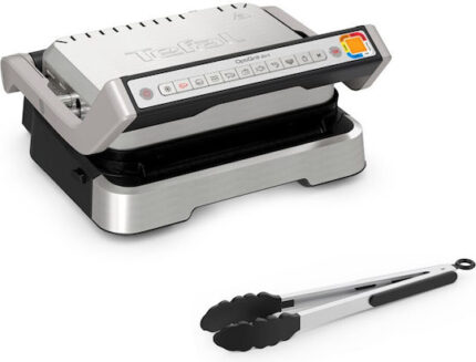 Tefal OptiGrill 2in1 Sandwich Maker Grill with Removable Plates 2100W Gray
