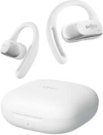 Shokz OpenFit Air Open Ear Bluetooth Handsfree Earphones with Sweat Resistance and Charging Case White