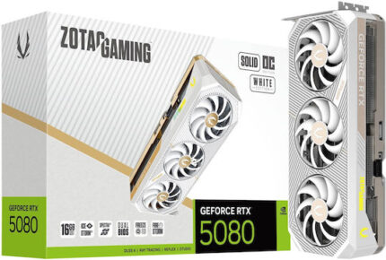 Zotac GeForce RTX 5080 16GB GDDR7 Solid OC White Graphics Card