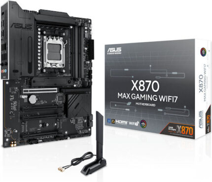 Asus X870 MAX GAMING WIFI7 Motherboard ATX with AMD AM5 Socket