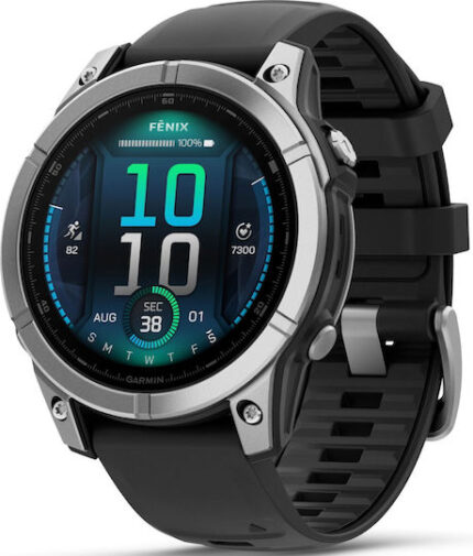 Garmin Fenix E Stainless Steel 47mm Waterproof Smartwatch with Heart Rate Monitor (Black)