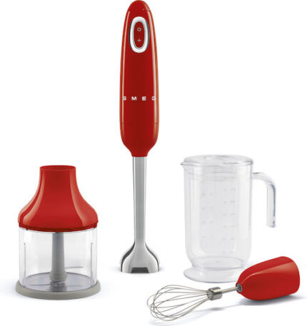 Smeg 50's Style Hand Blender With Inox Rod 700W Red
