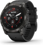 Garmin Fenix E Stainless Steel 47mm Waterproof Smartwatch with Heart Rate Monitor (Slate Grey Steel with Black Silicone Band)