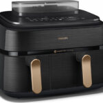 Philips Air Fryer with Double Detachable Bucket 9lt Black NA552/00