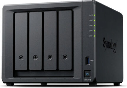 Synology DiskStation DS925+ NAS Tower with 4 slots for HDD/M.2/SSD and 2 Ethernet ports