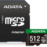 Adata microSDXC 512GB U3 V30 A2 100MB/s με αντάπτορα