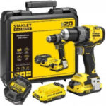 Stanley Percussive Drill Driver Battery Brushless 18V 2x2Ah