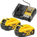Dewalt Set 2 Tool Batteries Lithium 18V Capacity 5Ah with Charger