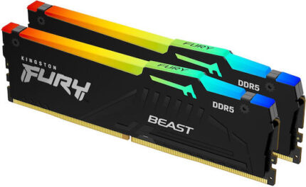 Kingston Fury Beast RGB DDR5 64GB RAM with 2x32GB Modules and Speed 6000 for Desktop