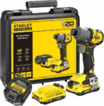 Stanley Brushless Impact Wrench Battery 18V 2x2Ah with Socket 1/4"