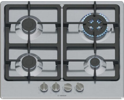 Bosch Serie 4 Natural Gas Cooktop Autonomous 60x52εκ. Silver