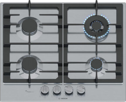 Bosch Serie 6 Natural Gas Cooktop Autonomous 58.2x52εκ. Silver