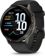 Garmin Venu 4 Stainless Steel 45mm Αδιάβροχο Smartwatch με Παλμογράφο (Slate with Black)