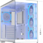Asus A32 Plus Gaming Midi Tower Computer Case with Side Window and ARGB Lighting White