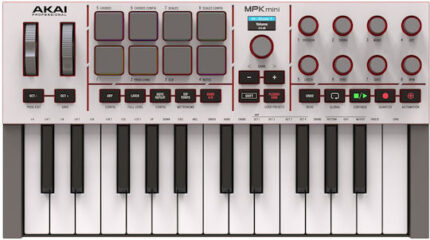 Akai Proffesional Midi Keyboard Mpk Mini with 25 Keys White