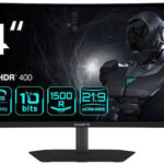 Gigabyte G34WQC2 Ultrawide VA HDR Curved Gaming Monitor 34" QHD 3440x1440 200Hz with 1ms GTG Response Time Gray