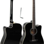 V-tone Semi-Acoustic Guitar Cutaway Black / Spruce
