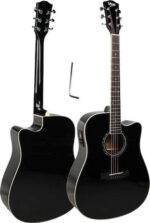 V-tone Semi-Acoustic Guitar Cutaway Black / Spruce