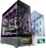 Mars Gaming MC-LCDPRO Gaming Midi Tower Computer Case with Side Window Black
