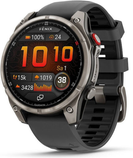 Garmin Fenix 8 Pro Titanium 47mm Waterproof Smartwatch with eSIM and Heart Rate Monitor (Graphite/Black)