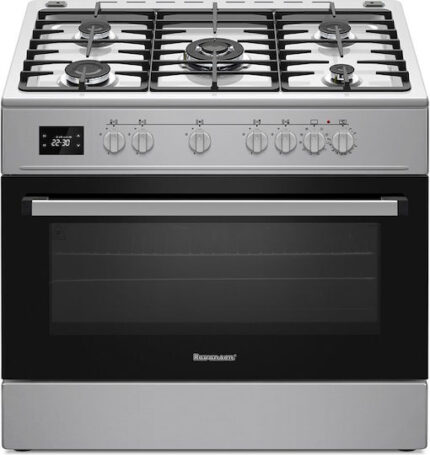 Ravanson Chef Modern Stove 110lt with Gas Cooktop P90cm Inox
