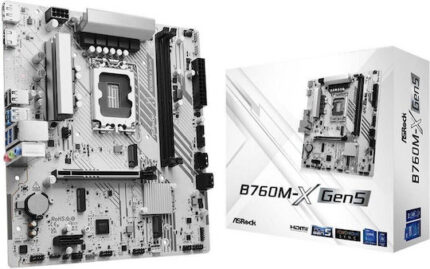 ASRock B760M-X Gen5 Motherboard Micro ATX with Intel 1700 Socket