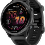 Garmin Forerunner 570 Aluminium 47mm Αδιάβροχο Smartwatch με Παλμογράφο (Slate Gray Aluminum with Translucent Black/Black Band)