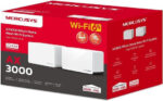 Mercusys Halo H85X WiFi Mesh Network Access Point Wi‑Fi 6 Dual Band (2.4 & 5GHz) in Double Kit