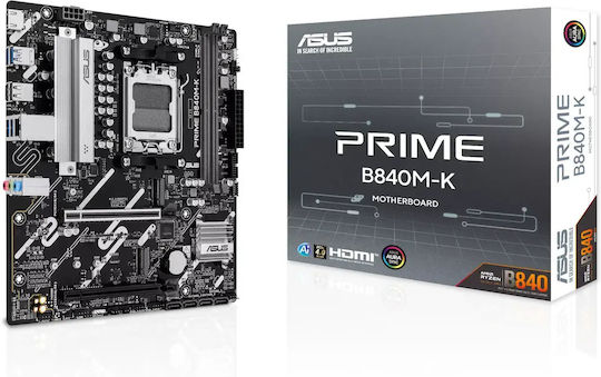 Asus PRIME B840M-K Motherboard Micro ATX with AMD AM5 Socket 90MB1PK0-M0EAY0 - Image 1