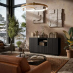 Cama LIVERTI chest of drawers 150x42x78 black