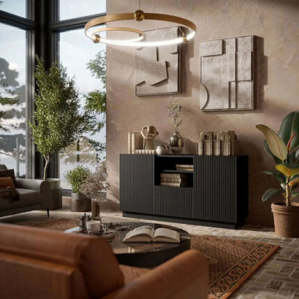 Cama LIVERTI chest of drawers 150x42x78 black