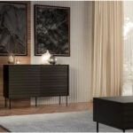 Cama CORTINA 1D3S chest of drawers 120x40x81 black