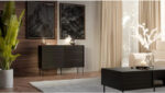 Cama CORTINA 1D3S chest of drawers 120x40x81 black