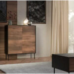 Cama 4D CORTINA chest of drawers 102x40x118 black/walnut