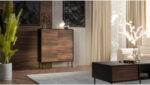 Cama 4D CORTINA chest of drawers 102x40x118 black/walnut