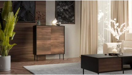 Cama 4D CORTINA chest of drawers 102x40x118 black/walnut