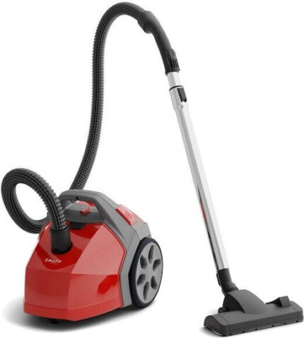 Smapp Ηλεκτρική Σκούπα 700W με Σακούλα 4lt Κόκκινη