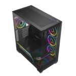 Modecom Volcano Stellar Plus ARGB 8F Gaming Midi Tower Computer Case with Side Window Black - Image 18